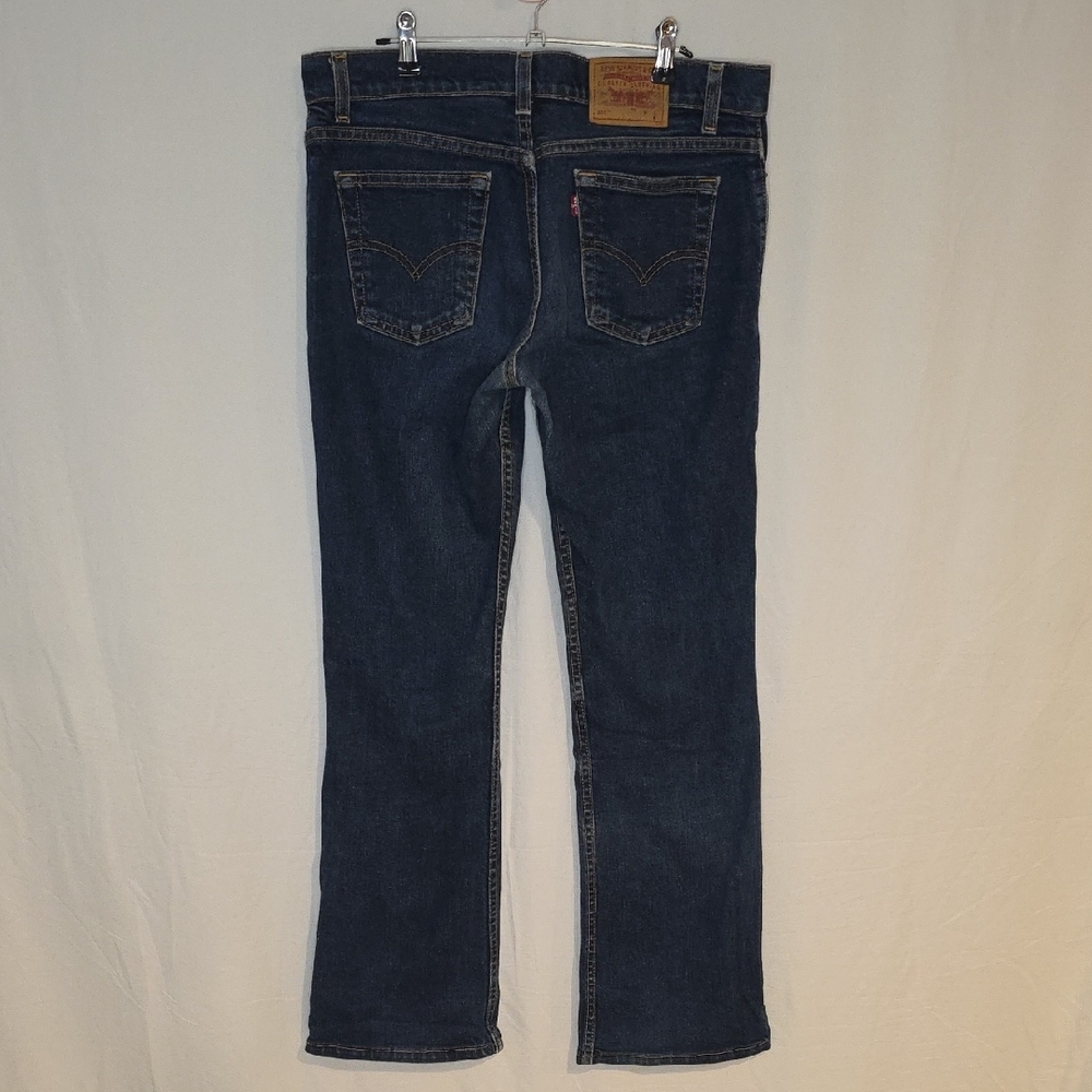 Levi's Dark Blue Superlow Boot Cut Jeans - Picture 2 of 3
